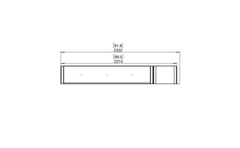 Ecosmart Fire Flex 86PN.BXR Peninsula Fireplace Insert - Black Finish / Black Burner - ESF.FX.86PN.BXR.B